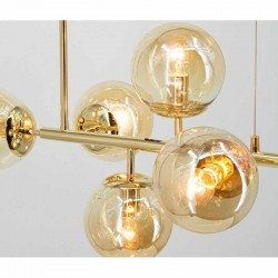 szklane kule wiszącej lampy złotej do salonu szklane kule wiszącej lampy złotej do salonu