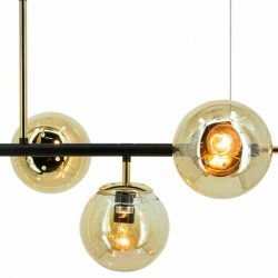 klosze lampy sufitowej czarno złotej do jadalni