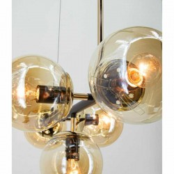 lampa sufitowa złoto czarna do jadalni