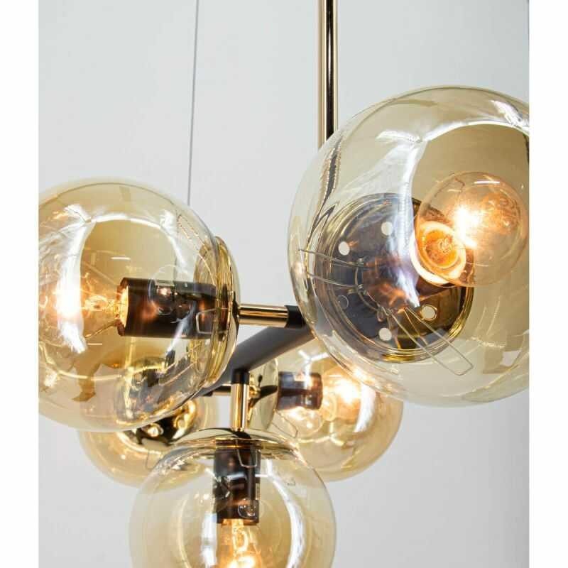 lampa sufitowa złoto czarna do jadalni