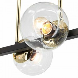 Lampa sufitowa czarna i złota do jadalni