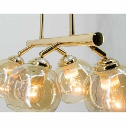 lampa sufitowa złota widok wzdłużny