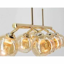 Lampa sufitowa złota z kloszami szklanymi Lampa sufitowa złota z kloszami szklanymi