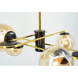 Lampa wisząca czarno złota do jadalni