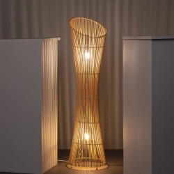 lampa stojąca naturalna na dwie żarówki lampa stojąca naturalna na dwie żarówki