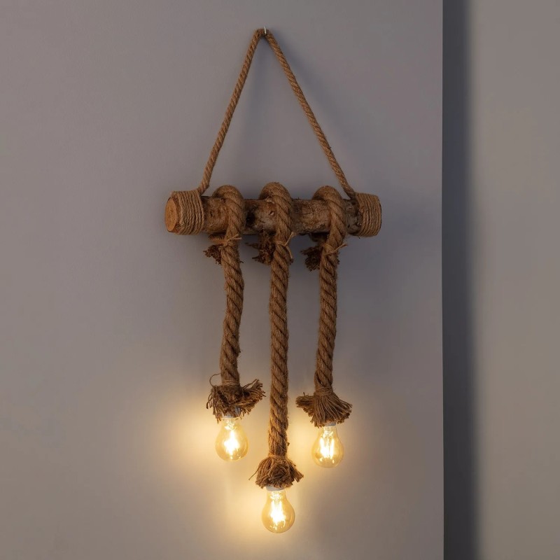 Girlanda świetlna LED na trzy żarówki ze sznurków