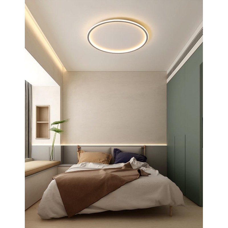 plafon led biały złoty slim nowoczesny design