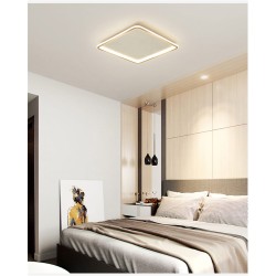 nowoczesny plafon led złoty kwadrat