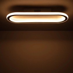 plafon sufitowy led złoty nowoczesny owalny kształyt