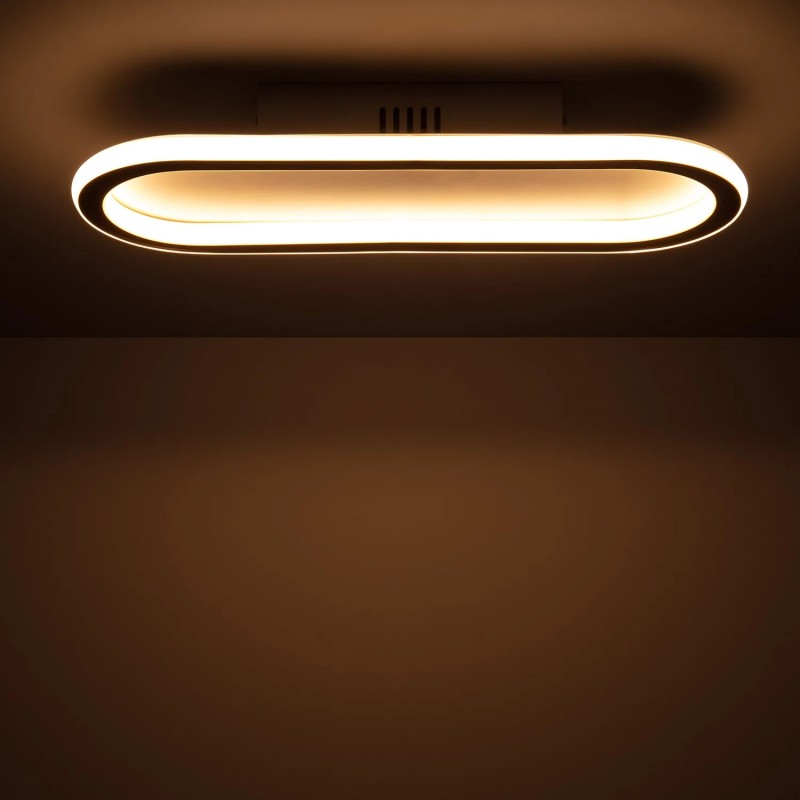 plafon sufitowy led złoty nowoczesny owalny kształyt