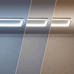 duży nowoczesny plafon led z funkcją zmiany barwy światła