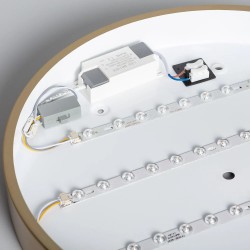 okrągła lampa sufitowa led plafon złota nowoczesna