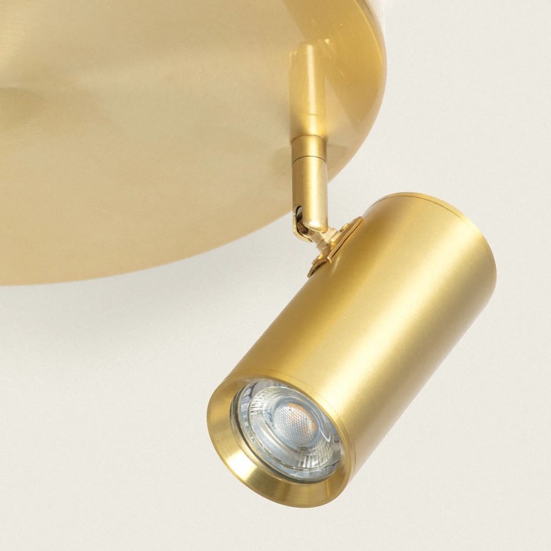 lampa sufitowa złota nowoczesna na trzy punkty świetlne