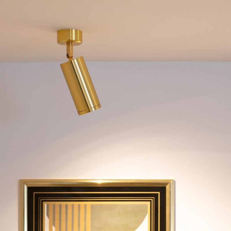 elegancka lampa punktowa spot złota