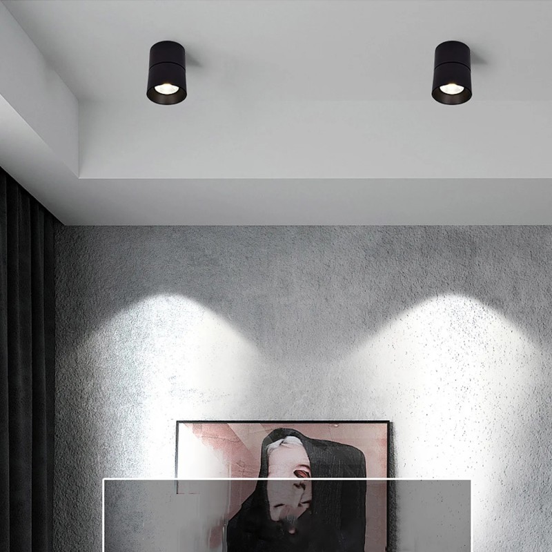 lampa punktowa led czarna nowoczesna 7W lampa punktowa led czarna nowoczesna 7W