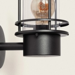 Kinkiet zewnętrzny w stylu retro czarny