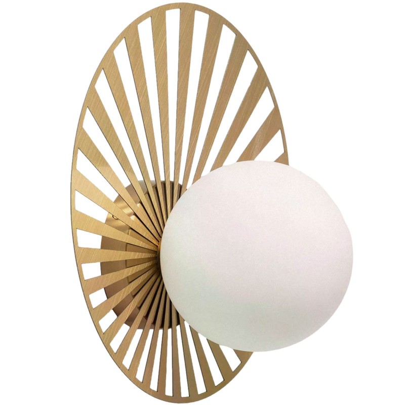 Kinkiet złoty ze szklaną kulą Kinkiet złoty ze szklaną kulą