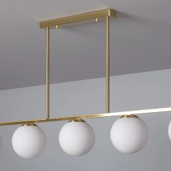 Lampa Wisząca Złota Marche przybliżona mleczne szklane Kule