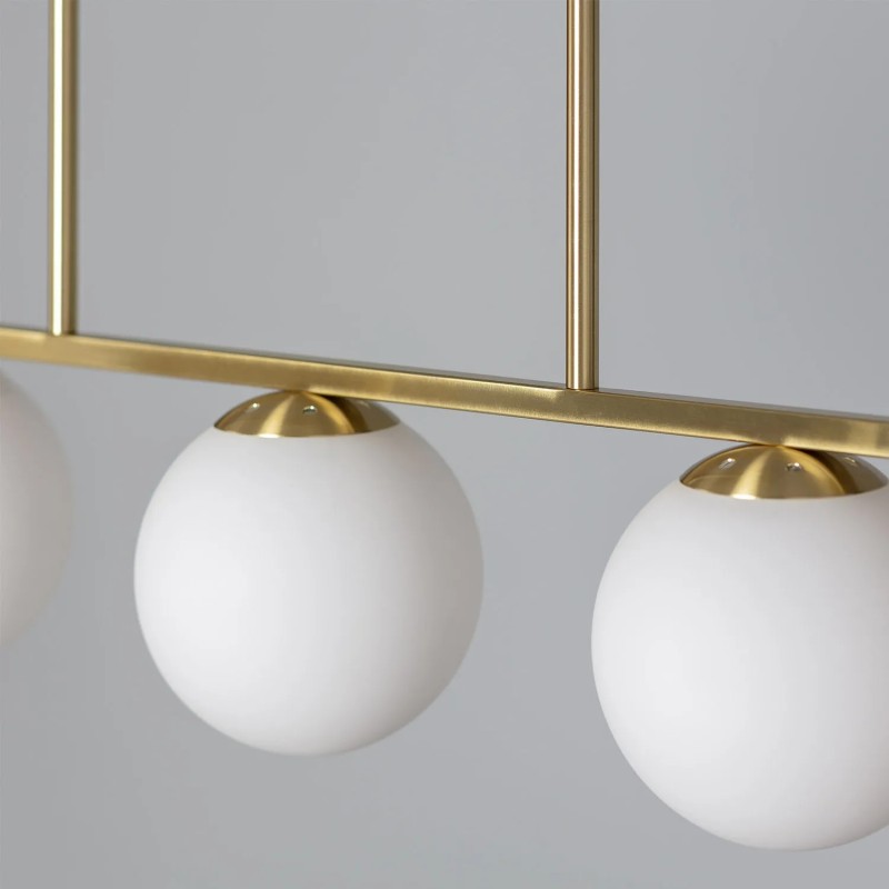 Lampa Wisząca Złota Kule Mleczne Marche w widoku od góry