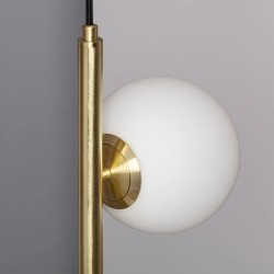 Szklany Klosz z akcentami złota Lampy Wiszącej Szklane Kule Mleczna Złota Bari