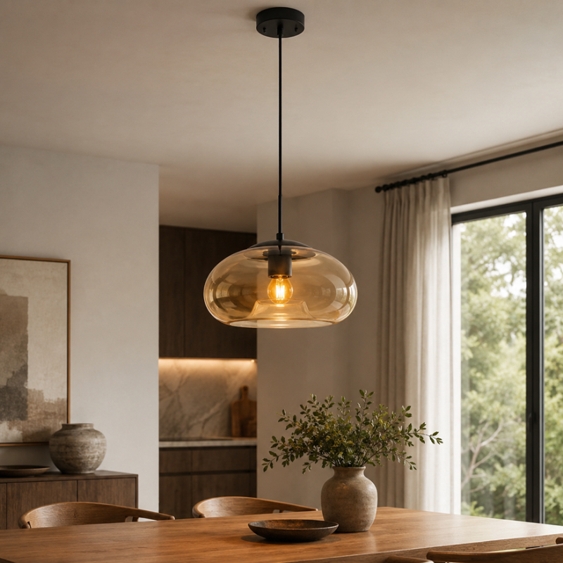 lampa szkło miodowe