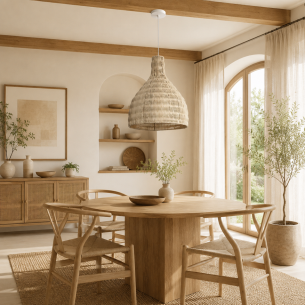 lampa rattan boho