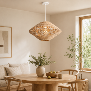 lampa rattan boho 50 cm