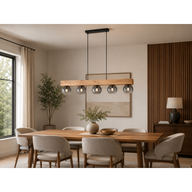 lampa nad stół 5 kloszy