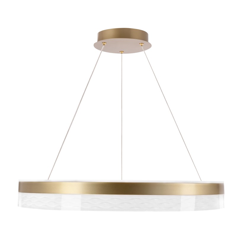 lampa złota led kryształki