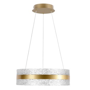 lampa ring złota kryształki lampa ring złota kryształki