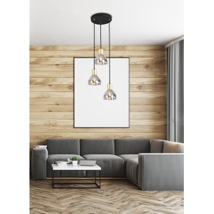 lampa wisząca GREGORY 3 szklane klosze
