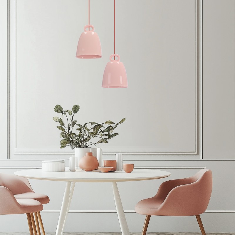 różowa lampa wisząca SEWILLA 15 cm różowa lampa wisząca SEWILLA 15 cm