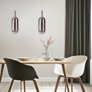 Lampa wisząca srebrna nad blat FIUGGI Lampa wisząca srebrna nad blat FIUGGI