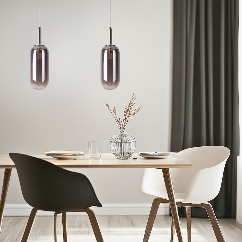 Lampa wisząca srebrna nad blat FIUGGI Lampa wisząca srebrna nad blat FIUGGI