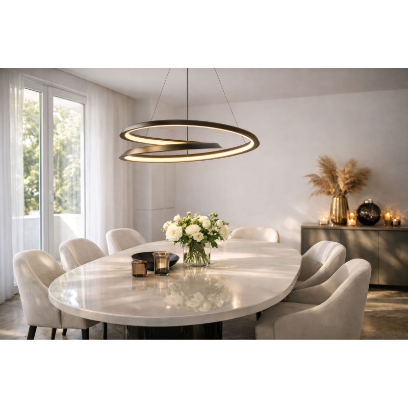 lampa wisząca LED CALLAS czarna 60 cm