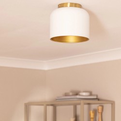 Plafon Sufitowy Biało Złoty Accardi idealny do korytarza