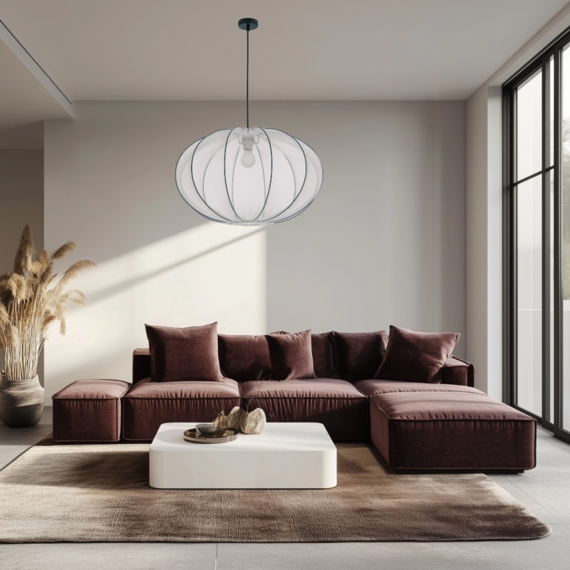 biała lampa wisząca MELLOW 60 cm biała lampa wisząca MELLOW 60 cm