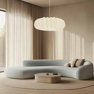 kremowa lampa wisząca 66 cm E27