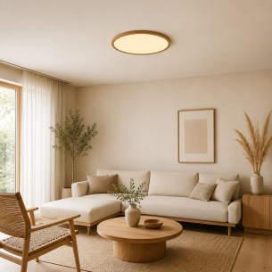 plafon LED w stylu skandynawskim do salonu