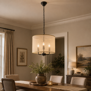lampa wisząca PACIFICA złoty abażur