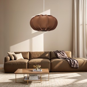 lampa wisząca z abażurem mokka CAFEE 52 cm lampa wisząca z abażurem mokka CAFEE 52 cm