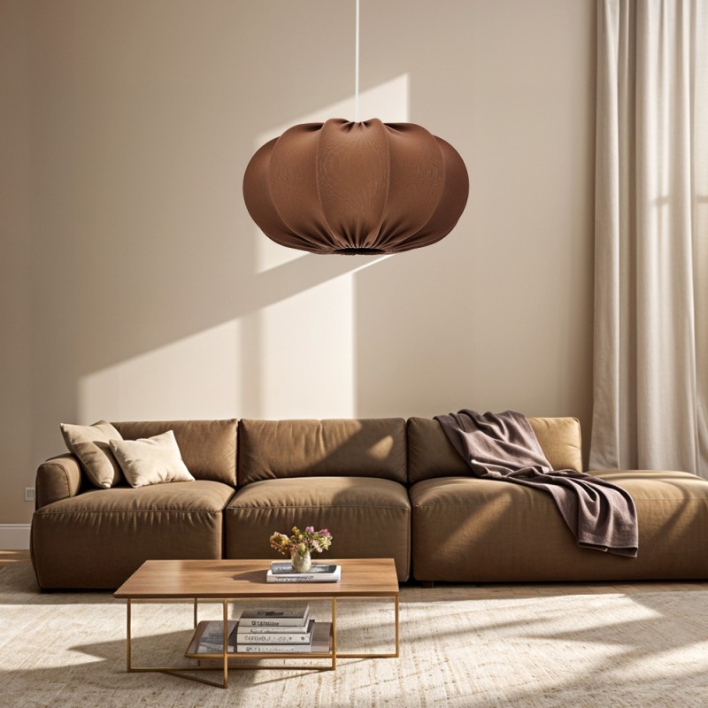 lampa wisząca z abażurem mokka CAFEE 52 cm lampa wisząca z abażurem mokka CAFEE 52 cm