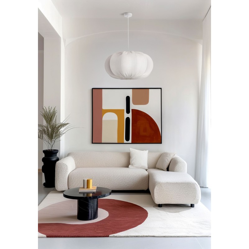 kremowa lampa wisząca z abażurem CAFEE 52 cm kremowa lampa wisząca z abażurem CAFEE 52 cm