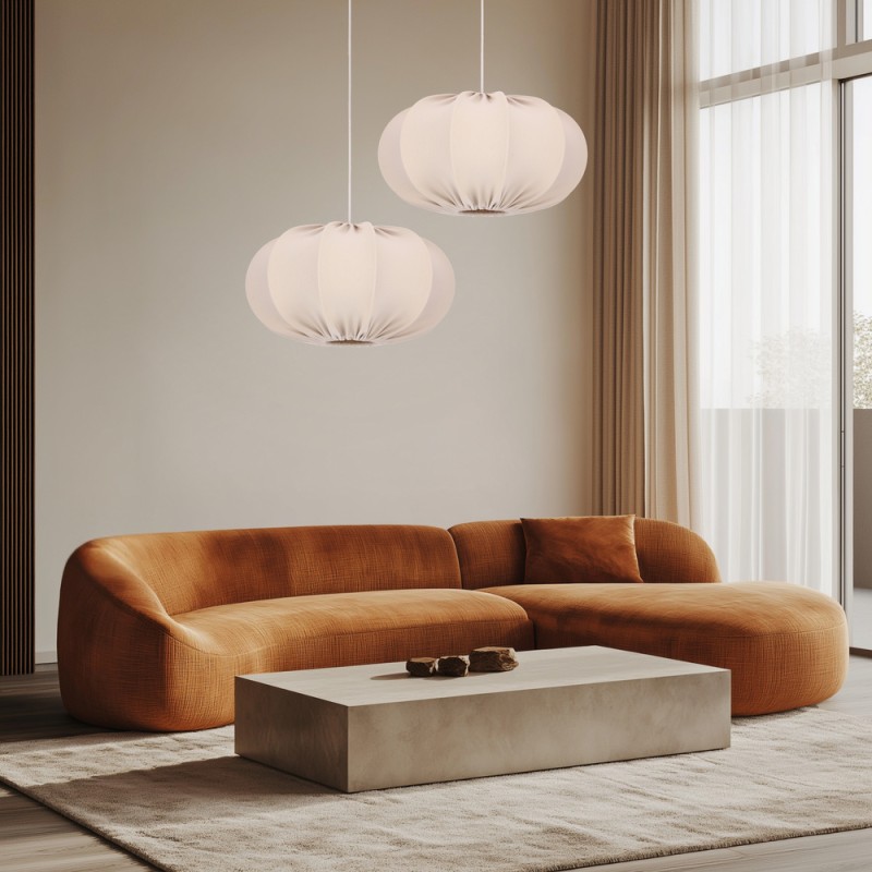 beżowa lampa wisząca 52 cm E27 beżowa lampa wisząca 52 cm E27