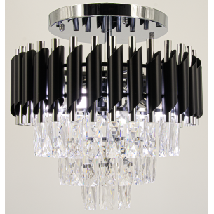 luksusowa lampa kryształowa czarna luksusowa lampa kryształowa czarna