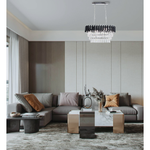 podłużna lampa kryształowa TOLEDO 60 cm