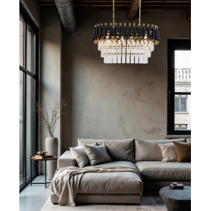 podłużna lampa z kryształami nad stół podłużna lampa z kryształami nad stół