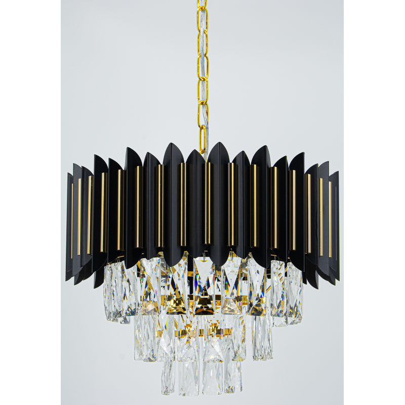 czarno złota lampa wisząca 4xE14