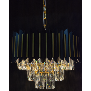 lampa z kryształami RONDA 40 cm