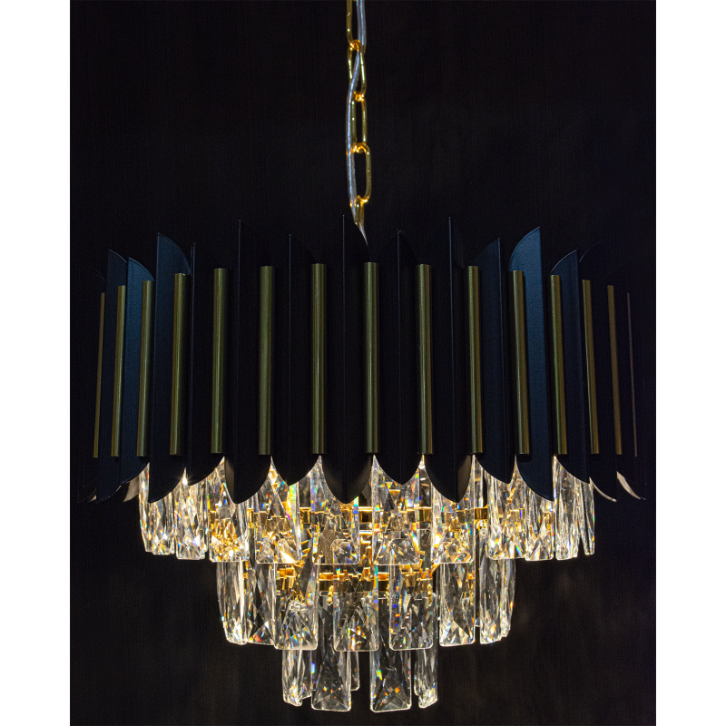 lampa z kryształami RONDA 40 cm